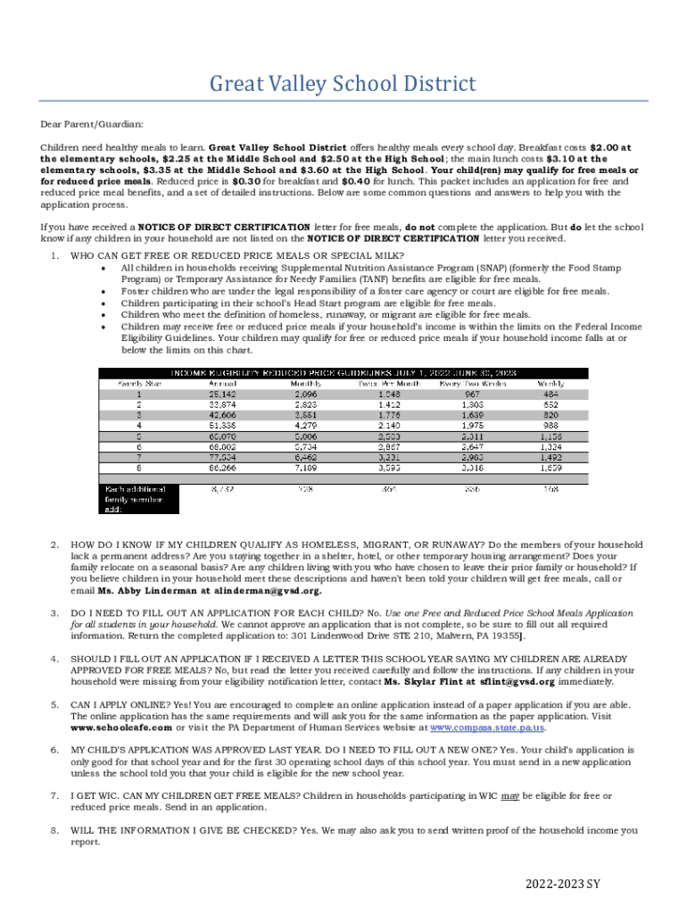 Fillable Online Food Services Casa Grande Union High School District