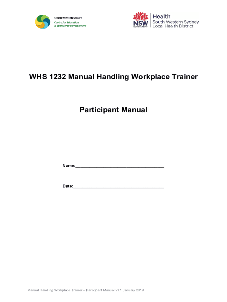 Fillable Online Hazardous Manual Tasks Code of Practice Safe Work