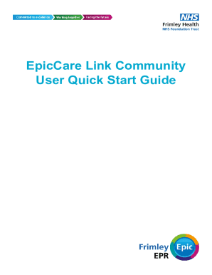 Fillable Online EPIC CARE LINK COMMUNITY USER GUIDE Fax Email Print