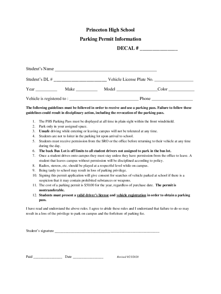 Fillable Online Get Your Permit Transportation and Parking Services