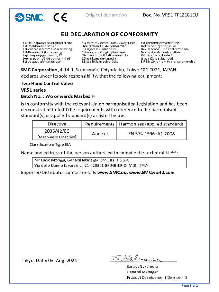 Fillable Online EU Declaration of Conformity Batteries Murata Fax
