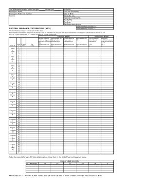 Deductions Working Sheet P11 - GOV.UK