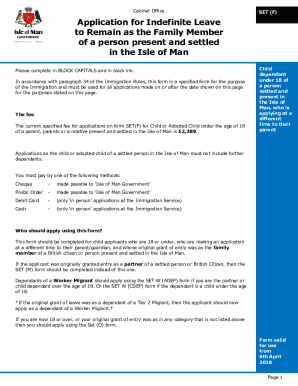 Fillable Online UK Ancestry visa: Apply for indefinite leave to remain ...