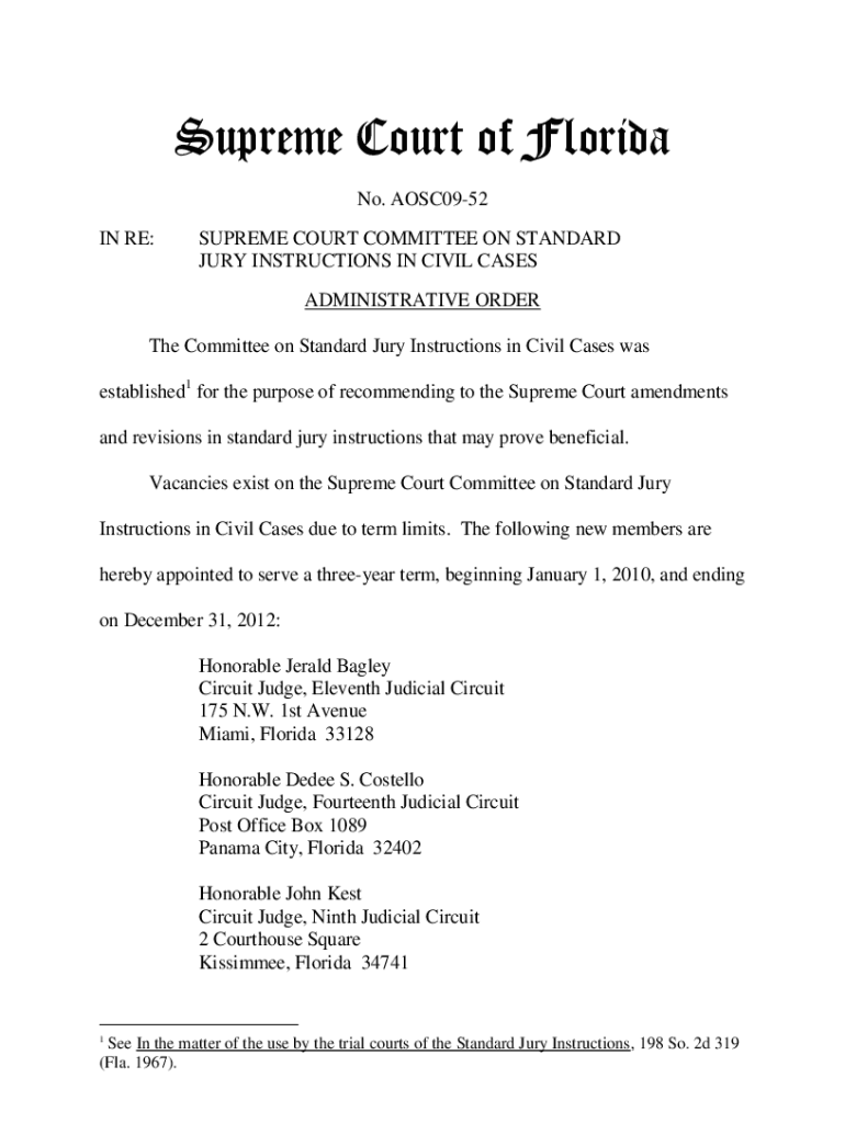 Fillable Online About Civil Jury Instructions The Florida Bar Fax