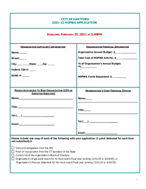 Fillable Online HOPWA Reports, Program Data, and Program Limits Fax ...