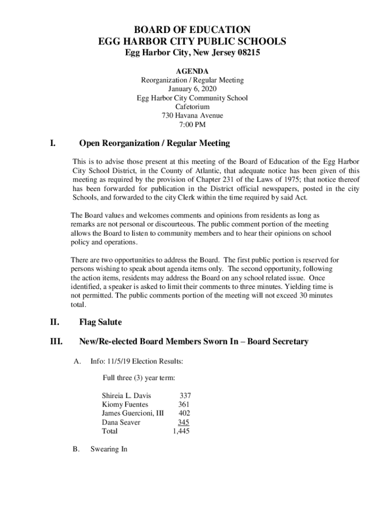 Fillable Online Education Egg Harbor City Fax Email Print pdfFiller