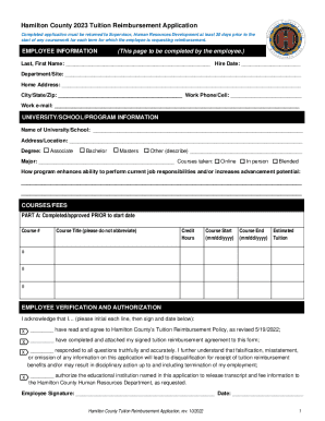 Tuition Fees Reimbursement Policy - City of Hamilton