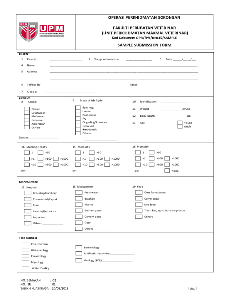 Fillable Online sample submission form Fax Email Print - pdfFiller