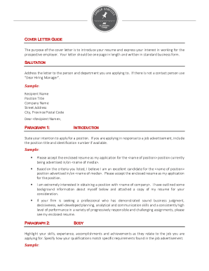 Cover Letter Guide - Center for Career Development - Princeton