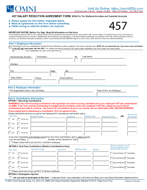 Fillable Online 457(b) SALARY REDUCTION AGREEMENT FORM Fax Email Print ...