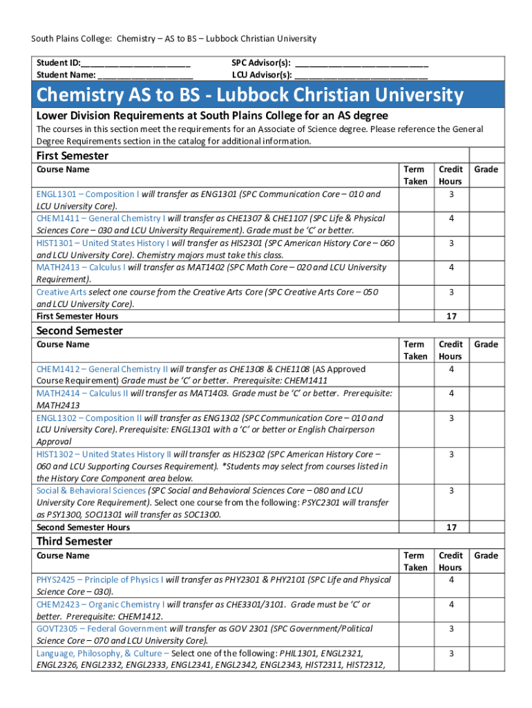 Fillable Online Department of Chemistry and Biochemistry Catalog