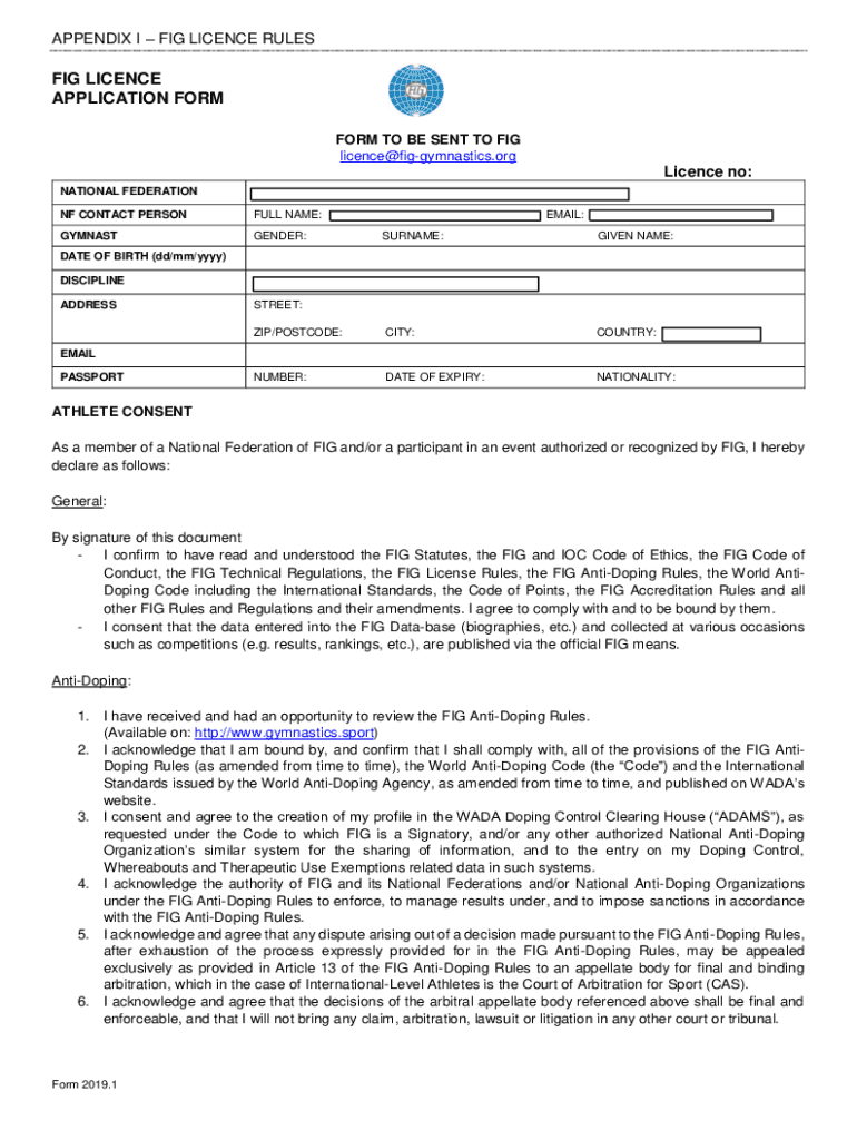 Fillable Online fig licence application form Fax Email Print pdfFiller