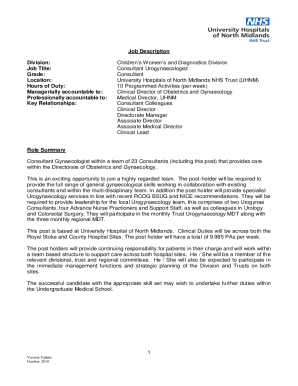 Fillable Online bsug org OB-GYN (Obstetrician Gynecologist) Job ...