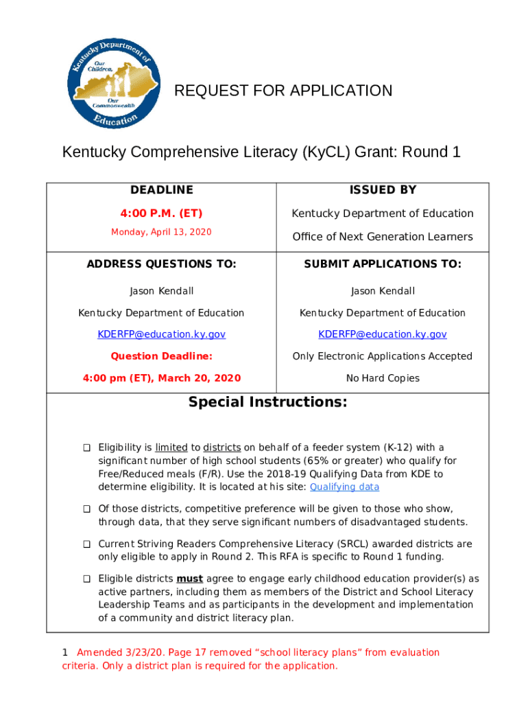 Grants to Kentucky School Districts for Reading Programs