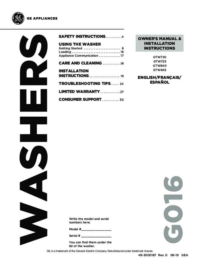 Fillable Online Why is the washing machine getting out of balance