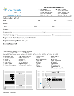 Fillable Online Ascension Via Christi Occupational Health on Maize Road