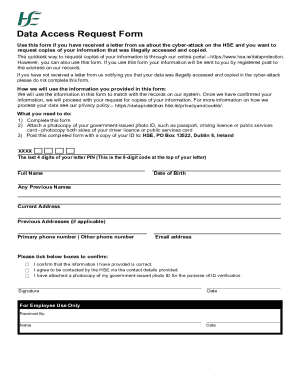 Fillable Online Data Access Request Form. Form to request copies of ...