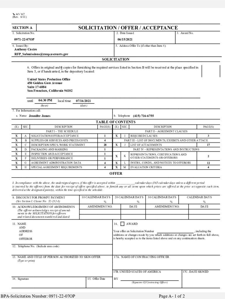 Fillable Online Northern District of California Probation Forms Fax
