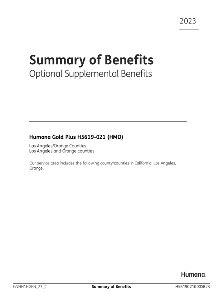 Fillable Online Humana Gold Plus H5619021 (HMO)California Fax Email