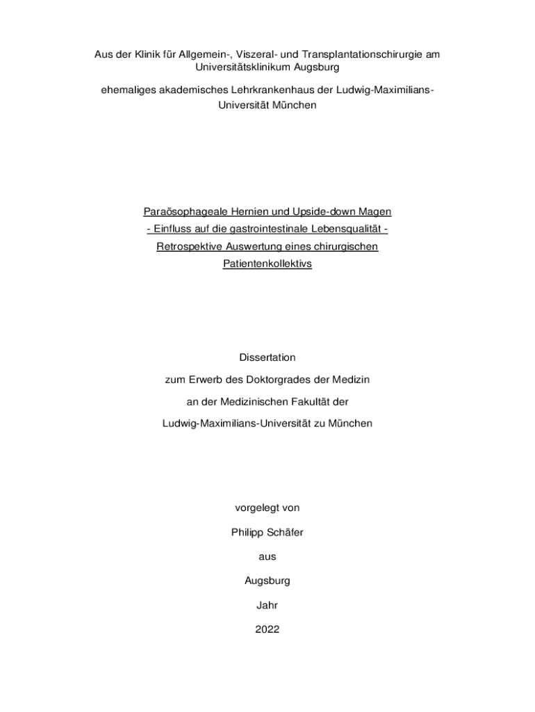 Fillable online edoc ub uni muenchen parasophageale hernien und upside