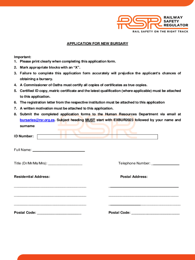 Fillable Online What Are The Requirements To Apply For A Bursary? Fax