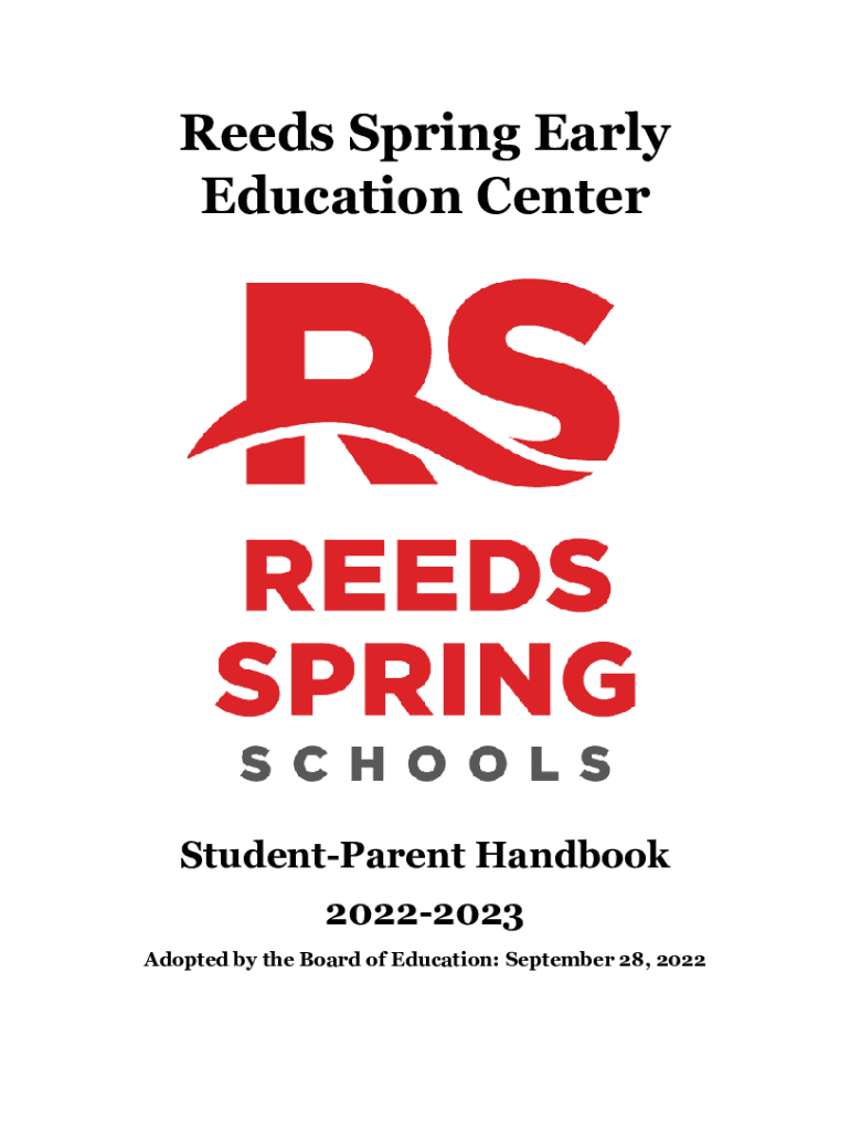Fillable Online Reeds Spring Intermediate School StudentParent