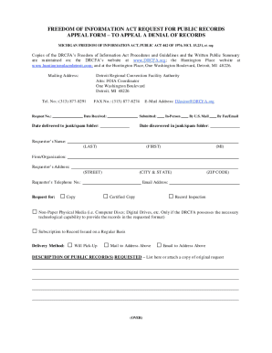 FOIA Request for Public Records - City of Royal Oak