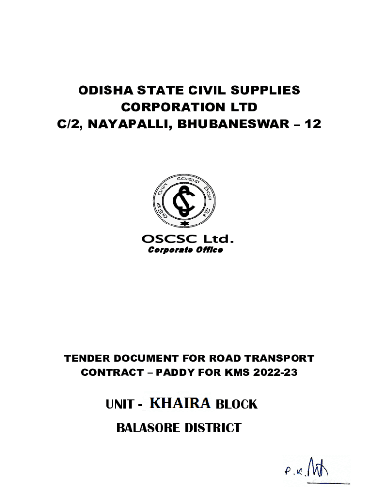 Fillable Online odisha state civil supplies corporation ltd. Food