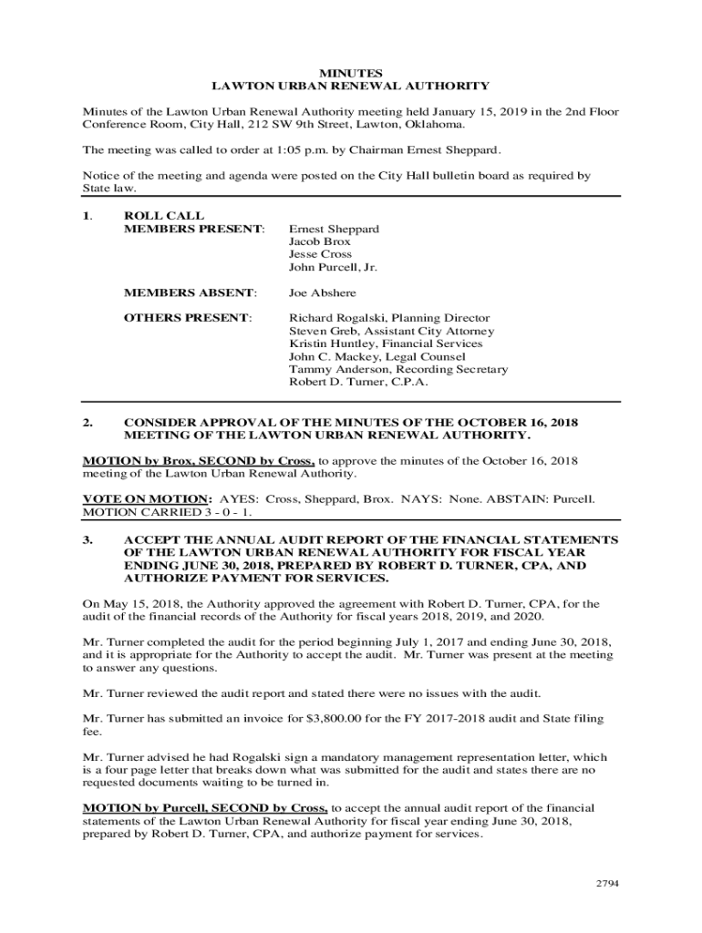 Fillable Online City of Lawton Calendar Fax Email Print pdfFiller