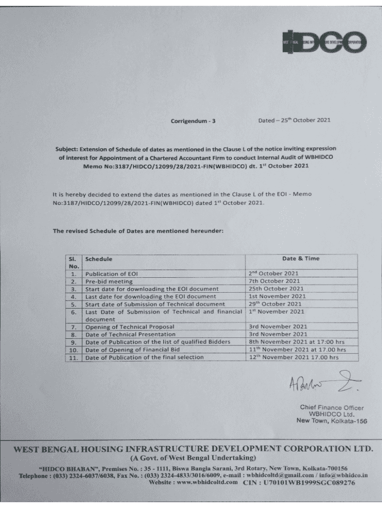 Fillable Online West Bengal Housing Infrastructure Development