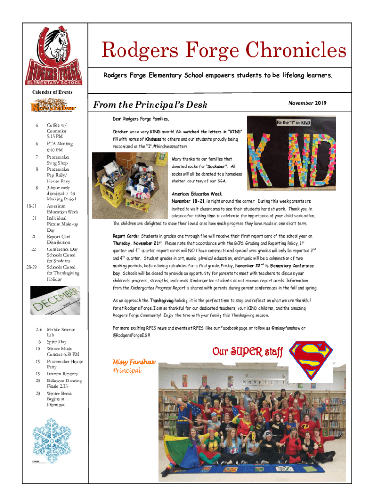 Fillable Online Rodgers Elementary School empowers students to be