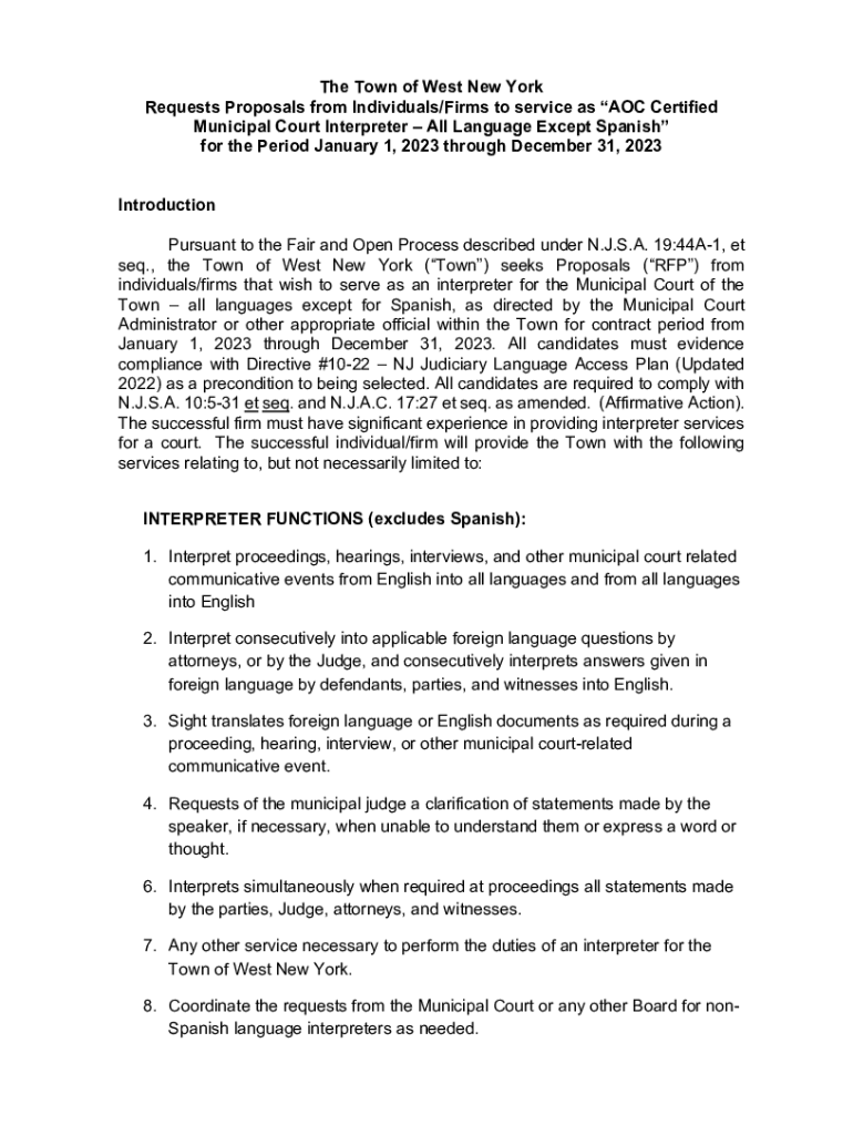 Fillable Online Request an Interpreter for a Court Event NJ Courts