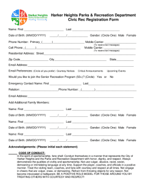 Calendar - Harker Heights Parks &amp;amp; Recreation - Team Sideline