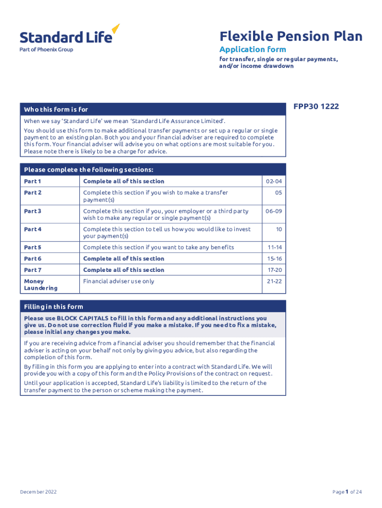 Fillable Online Standard Life transition support Manulife Fax Email