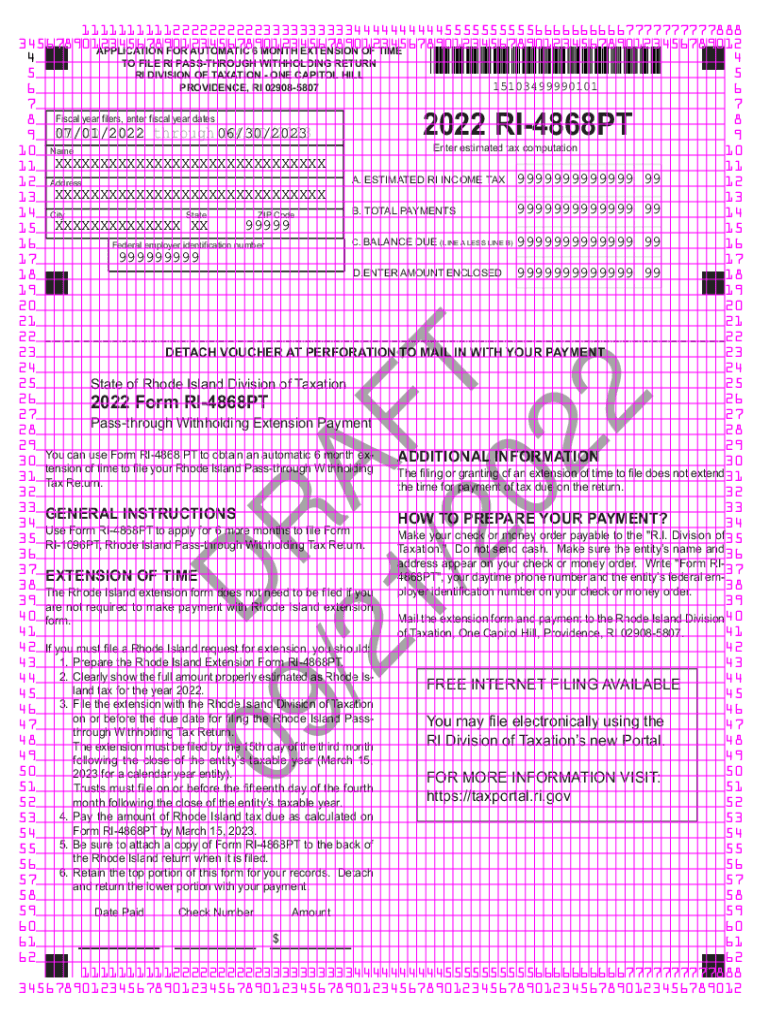 Fillable Online tax ri TO FILE RI PASSTHROUGH WITHHOLDING RETURN Fax