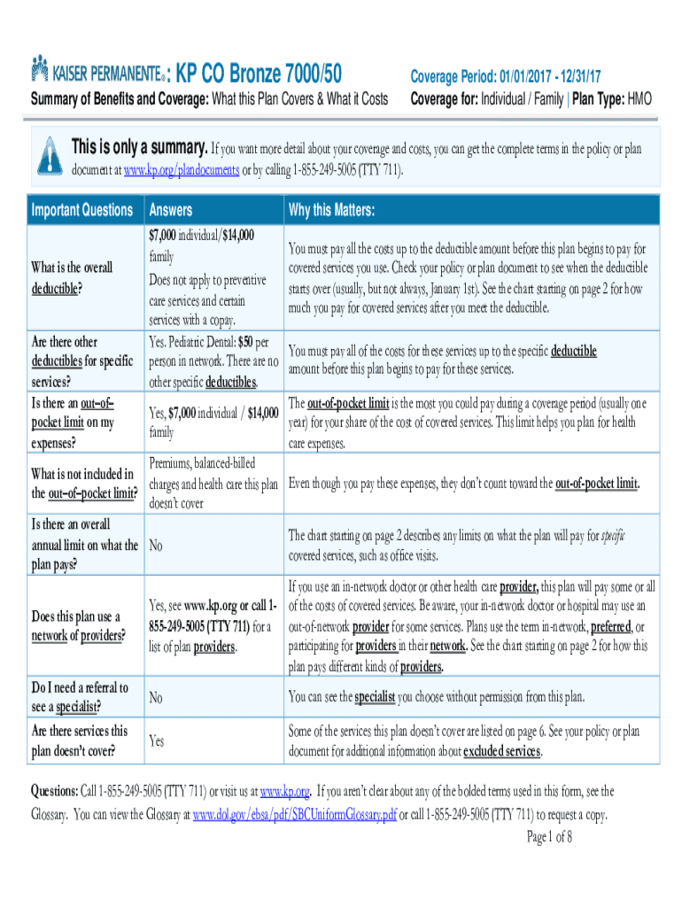 Fillable Online Kaiser Permanente WA (PEBB) Value Summary of Benefits