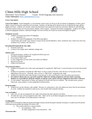 Chino Hills High School world geography syllabus - year 2 ... Doc ...