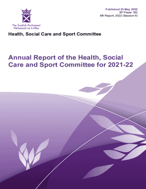 Annual Report of the Health, Social Care and Sport ...