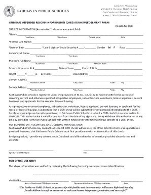 Fillable Online CORI INSTRUCTIONS Attached is the CORI Request Form ...