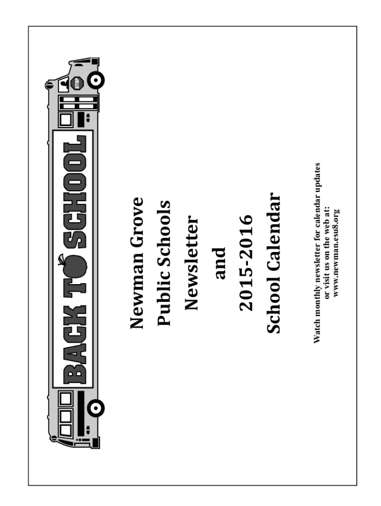 Fillable Online Newman Grove Public Schools New sletter and 2015 ESU