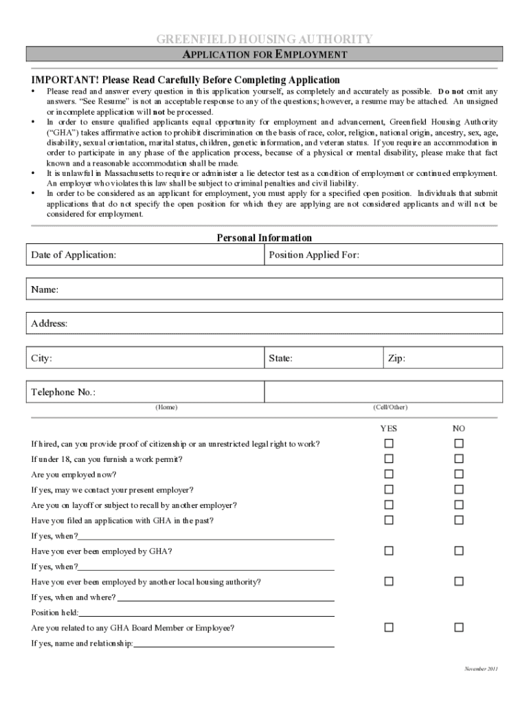 Fillable Online Section 8 Housing Choice Voucher Application Form Fax