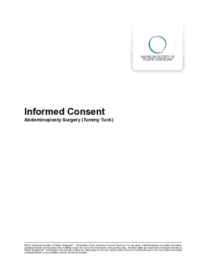 Informed Consent for Abdominoplasty Surgery