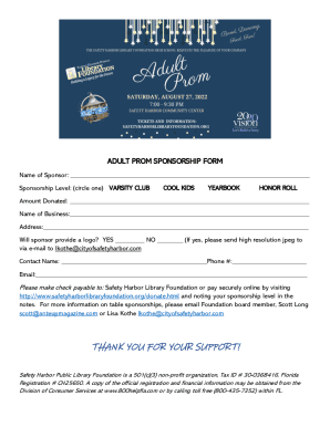 SPONSOR COMMITMENT FORM - Member Landing Page