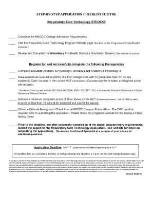 Fillable Online STEP-BY-STEP APPLICATION CHECKLIST FOR THE ... Fax ...