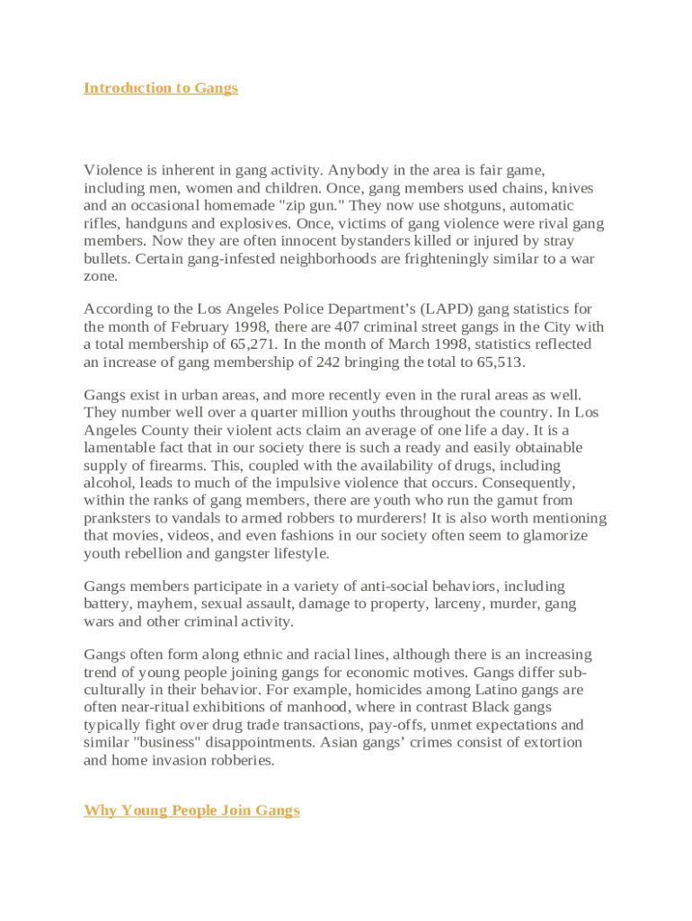 Austin's Gang Enigma. Austin Police Department Gang ERIC Doc