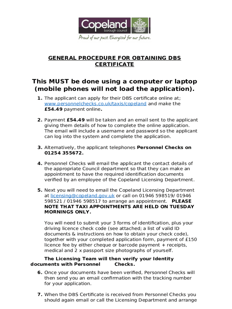 How to make a Disclosure and Barring Service (DBS Doc Template
