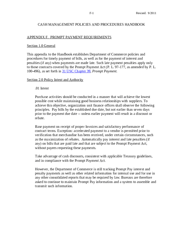 Cash Management Policies and Procedures Handbook Doc Template pdfFiller