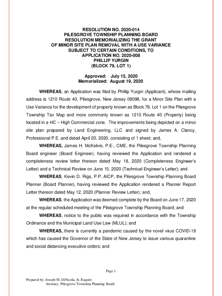 Fillable Online Planning/Zoning Board Application Township of Cedar