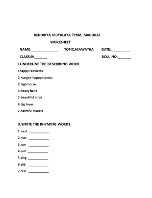 CBSE Class 4 English Hiawatha Worksheet - StudiesToday