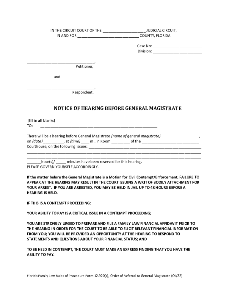 Fillable Online Florida Supreme Court Approved Family Law Form 12